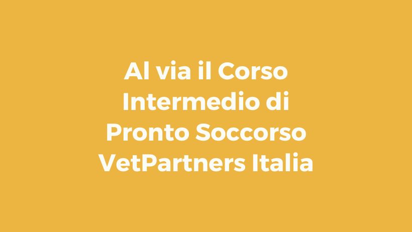 È iniziato con successo il Corso Intermedio di Pronto Soccorso per la famiglia VetPartners Italia